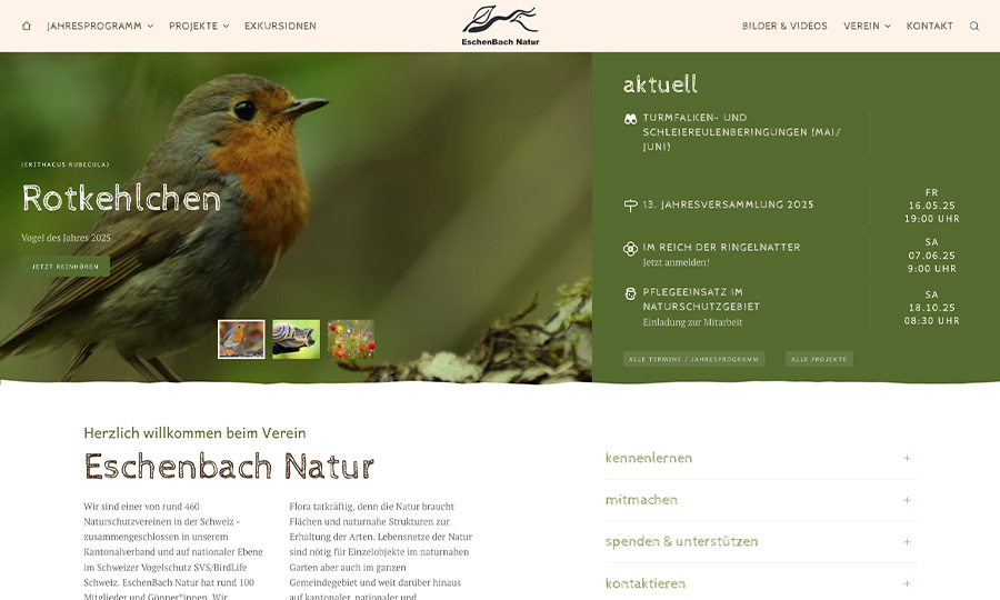 Internetauftritt Eschenbach Natur
