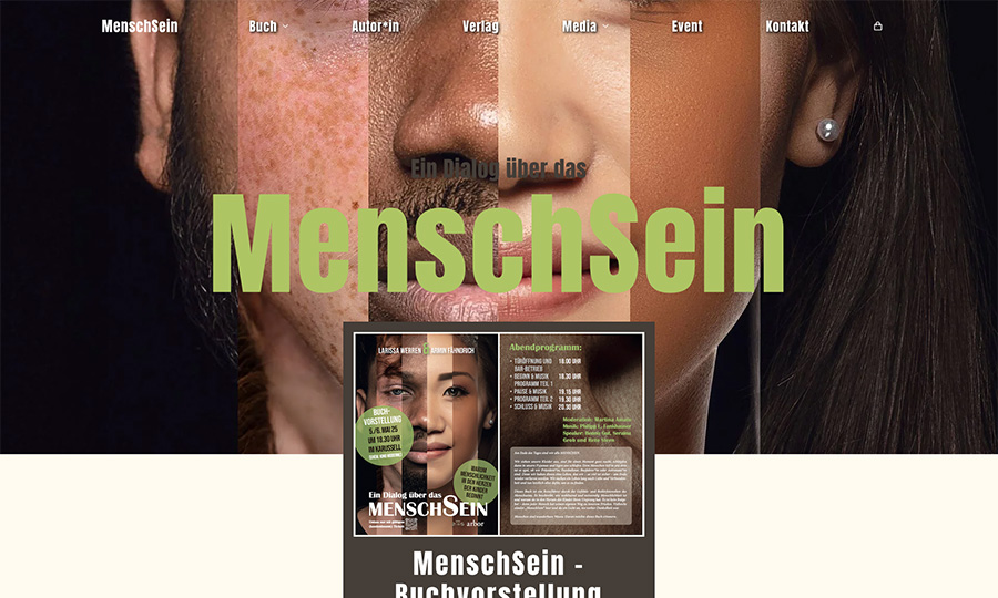 Internetauftritt Menschsein Buch
